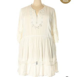 NWT City Chic White Lace Detail Dress